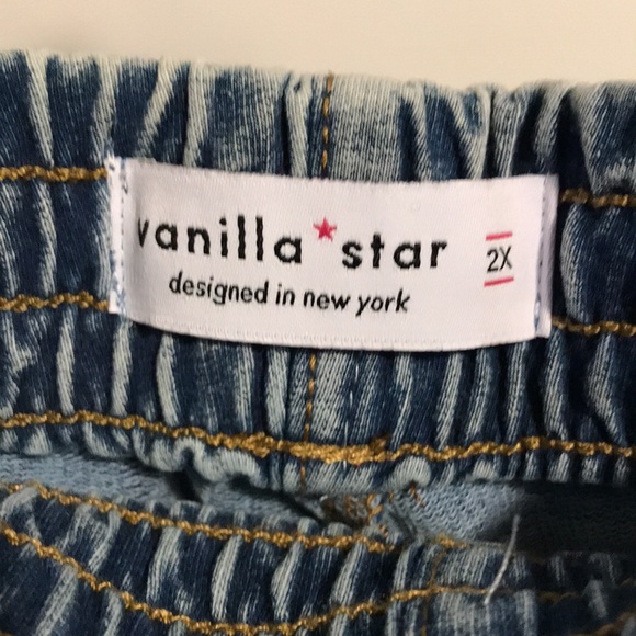 Women’s Blue Knit Cargo Pants with slightly bootcut - Picture 4 of 7